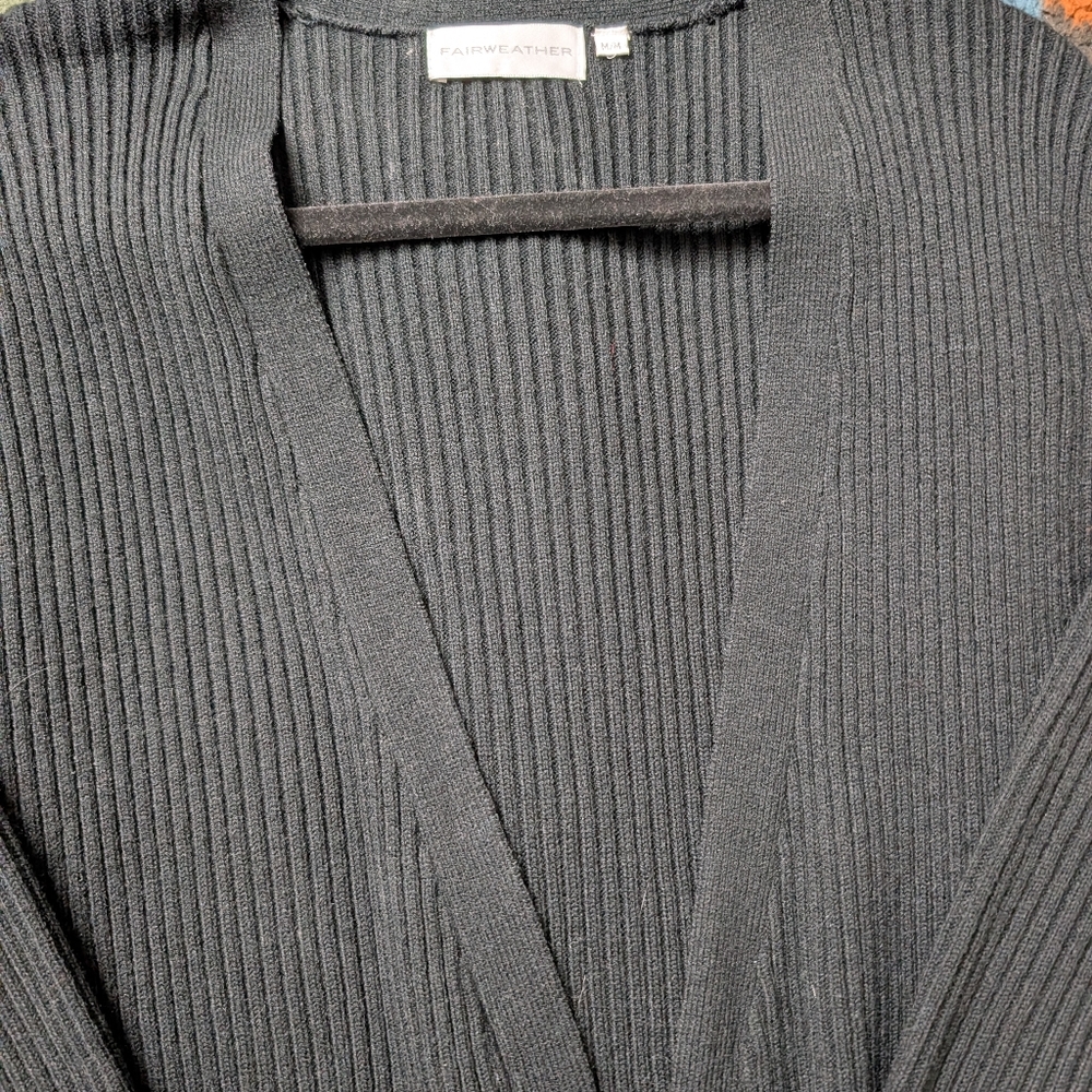 Women's Black Ribbed Sweater - Picture 3 of 4